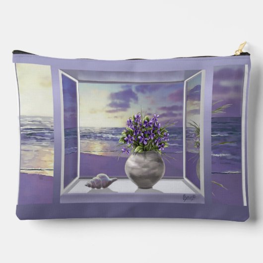 Pochette À Accessoires violettes dans un bocal de lune (Verso)