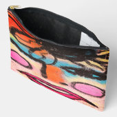 Pochette À Accessoires Visage Abstrait avec Fleur (Ouvrir)