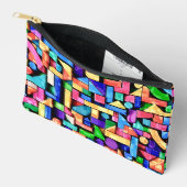 Pochette À Accessoires Vivid Geometric Flow (Ouvrir)