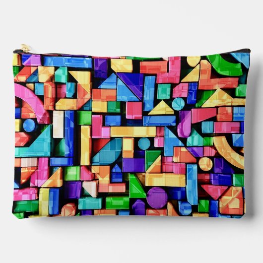 Pochette À Accessoires Vivid Geometric Flow (Recto)