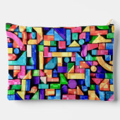 Pochette À Accessoires Vivid Geometric Flow (Verso)