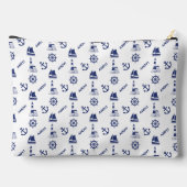 Pochette À Accessoires Voile Illustrant Sml Ptn Navy Bleu+Blanc (Verso)