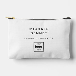 Pochette À Accessoires Votre Logo Ici Noir Et Blanc Professionnel