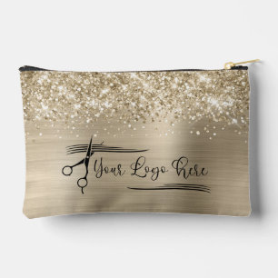 Pochette À Accessoires Votre logo pailleté or pâle glamour