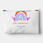 Pochette À Accessoires Votre message e ajouter nom de texte rainbow profe (Verso)