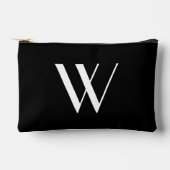 Pochette À Accessoires Votre monogramme en noir et blanc (Recto)