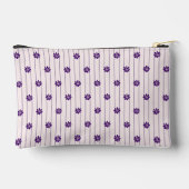 Pochette À Accessoires Votre nom Violet & Broussets Violet Fleurs pourpre (Verso)