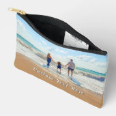 Pochette À Accessoires Votre poche d'accessoires photo avec texte personn (Ouvrir)
