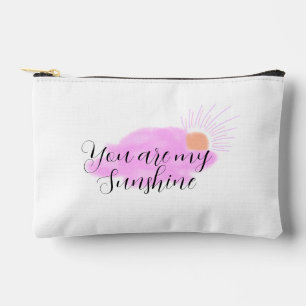 Pochette À Accessoires vous êtes mon soleil rose rayons de soleil violets