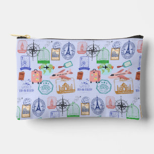 Pochette À Accessoires Voyageur Mignon du Monde Collage