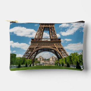 Pochette À Accessoires Vue de la Tour Eiffel depuis le parc public Champ