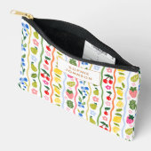 Pochette À Accessoires Watercolor Fruits Pattern Food Summer Personalized (Ouvrir)