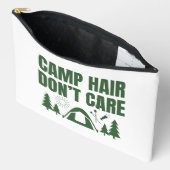 Pochette À Accessoires Week-end de célibataire au campement vert moderne (Ouvrir)