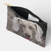 Pochette À Accessoires Weimaraner au chocolat (Ouvrir)
