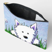 Pochette À Accessoires Westie printanière (Ouvrir)