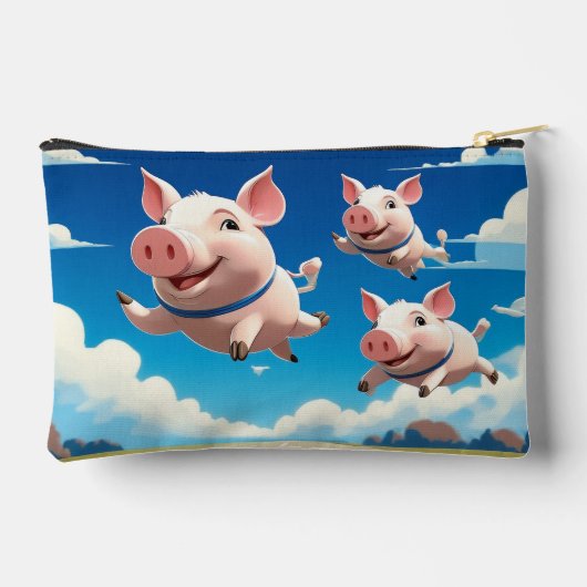 Pochette À Accessoires When Pigs Fly Funny Winged Pigs (Verso)