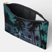 Pochette À Accessoires Whimsical Palm Trees Starry Night Sky Personalised (Ouvrir)