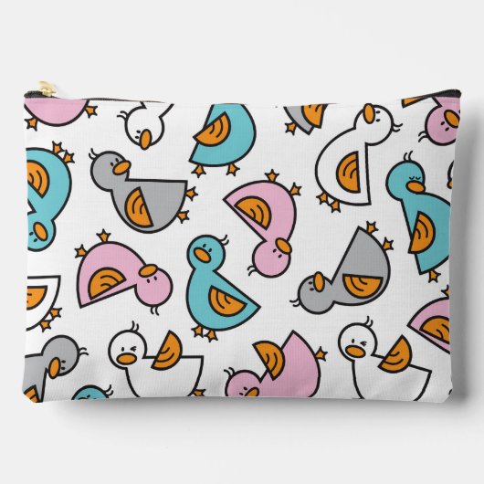 Pochette À Accessoires Whimsical Pastel Cute Cartoon Bébé Canards Canards (Recto)