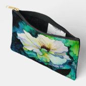 Pochette À Accessoires White Rose Zipper Pouch (Ouvrir)