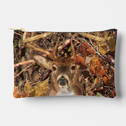 Pochette À Accessoires White Tail Deer Head Fall Energy Spiré sur un (Recto)