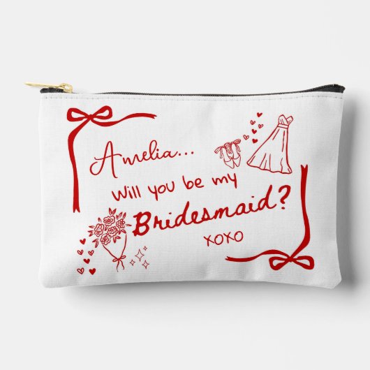 Pochette À Accessoires Will you be my Bridesmaid Proposal  (Recto)