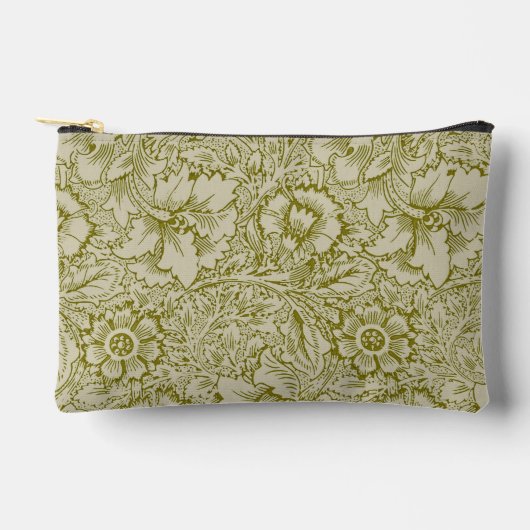 Pochette À Accessoires William Morris Poppy Classic Floral Green (Recto)