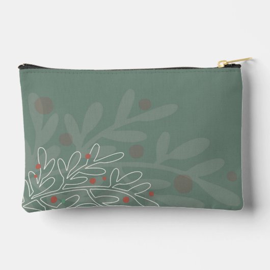 Pochette À Accessoires Winter holidays mistletoe personalised name text (Verso)