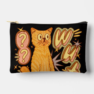 Pochette À Accessoires Wut ? / Illustration d'un chat orange