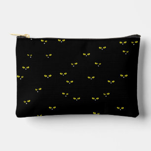 Pochette À Accessoires Yellow Cat Eyes on Black Best Halloween Party