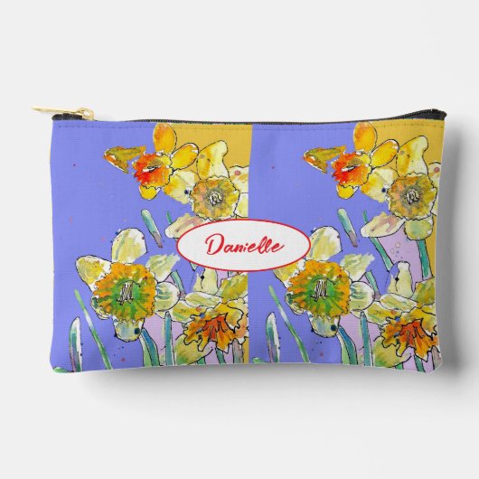 Pochette À Accessoires Yellow Daffodil Flower Pattern Watercolor Girls (Recto)