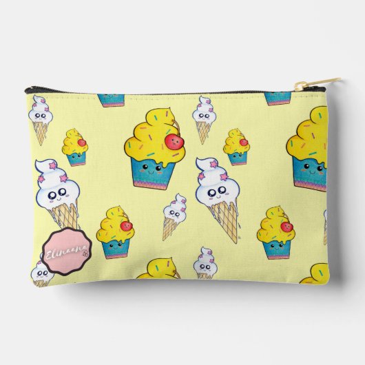 Pochette À Accessoires Yellow Ice Cream Popsicle Pencil Case (Verso)