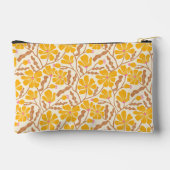 Pochette À Accessoires Yellow Mid-Century Modern Floral Pattern (Verso)