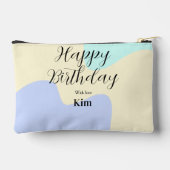 Pochette À Accessoires Yellow purple green happy birthday abstract pastel (Verso)