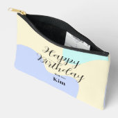 Pochette À Accessoires Yellow purple green happy birthday abstract pastel (Ouvrir)