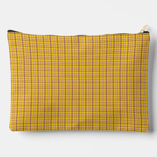 Pochette À Accessoires Yellow Purple Plaid Classic Pattern Modern (Verso)