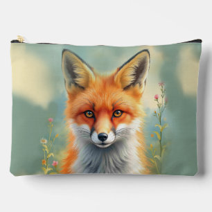 Pochette À Accessoires Yeux frappants d'un renard roux rusé