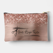 Pochette À Accessoires Your Logo Glittery Rose Gold Glam (Verso)