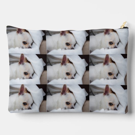 Pochette À Accessoires Your pet dog puppy custom photo chihuahua Zipper (Verso)