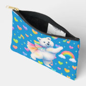 Pochette À Accessoires Zarah Dancing Polar Bear Zipper Pouch – Rainbows (Ouvrir)