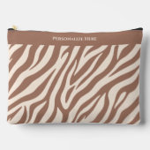Pochette À Accessoires Zebra Print-Mocha Mousse (Recto)