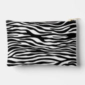 Pochette À Accessoires Zebra Print, Zebra Stripes, Noir Et Blanc (Verso)