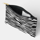 Pochette À Accessoires Zebra Print, Zebra Stripes, Noir Et Blanc (Ouvrir)