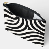Pochette À Accessoires Zebra Stripes Impression moderne (Ouvrir)