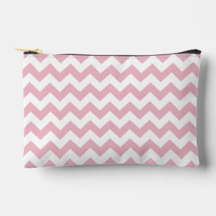 Pochette À Accessoires Zigzag rose, Chevron rose, Motif géométrique