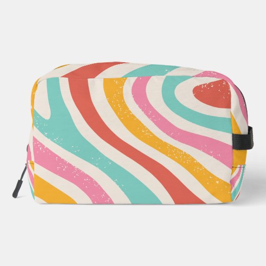 Pochette à fermeture éclair avec rayures ondulées  (Verso)
