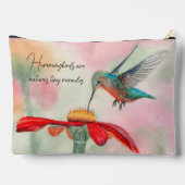 pochette à fermeture éclair mignonne avec colibri (Verso)