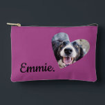 Pochette cosmétique personnalisée pour le visage d<br><div class="desc">Gardez votre maquillage organisé en style avec ce sac de maquillage personnalisé amusant chien sac de maquillage de visage poche cosmétique. Cette poche accessoire est munie d'une fermeture à glissière pratique pour garder vos articles de première nécessité en sécurité. Parfait pour les mamans à chiens, cette pochette personnalisée peut également...</div>