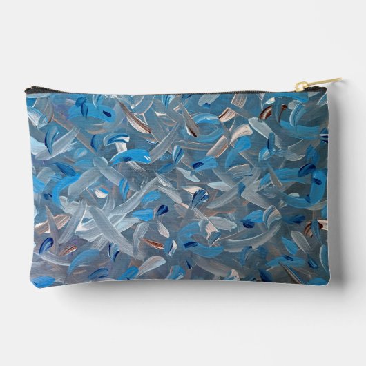 Pochette d'accessoires bleu poussiéreux (Verso)