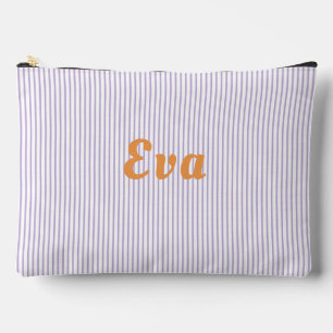 Pochette d'accessoires en lettres orange rayées vi