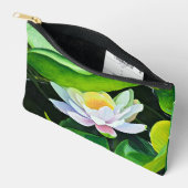 Pochette d'accessoires Floral Lily blanche (Ouvrir)
